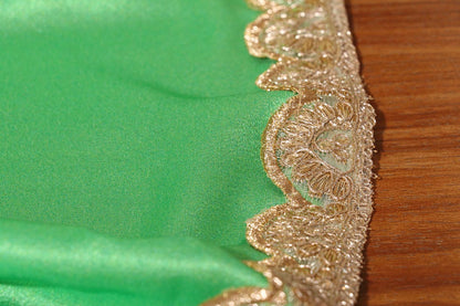 Ocean Breeze Ombre Saree with Scalloped Zari Lace 073