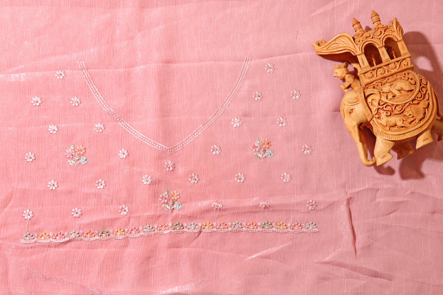 Blush Bloom Chiffon Tissue Saree 081