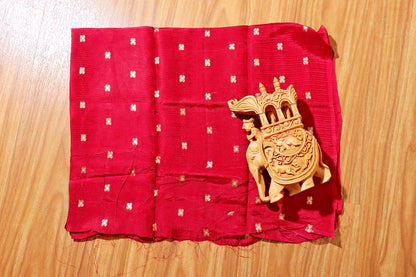 Vasundhara – Antique Gold Banarasi Silk Saree with Floral Print 135