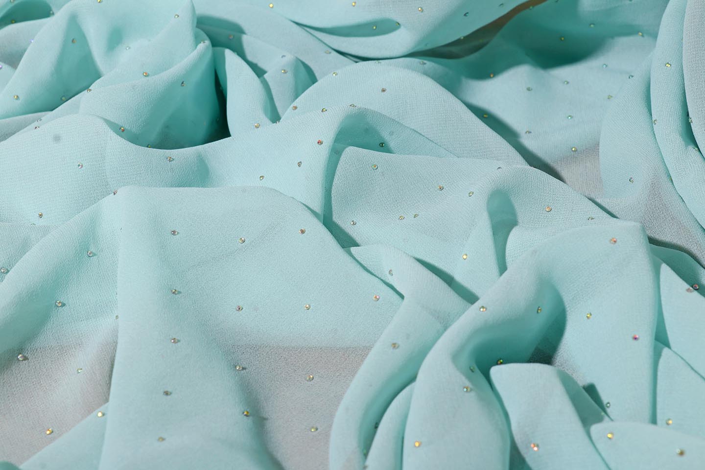 Aarzu – Powder Blue Georgette Saree with Swarovski Embellishments 137