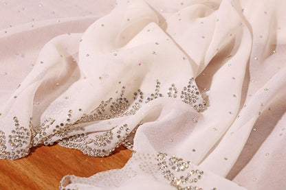 Chandrika – White Georgette Saree with Swarovski Accents 139