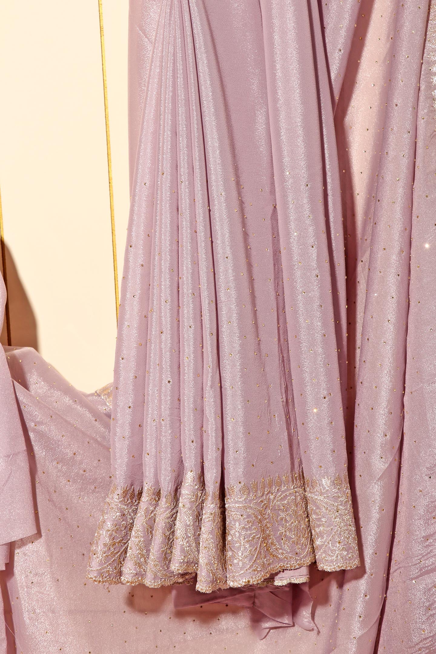 Lavanya – Lilac Satin Crepe Saree with Zari Embroidery 140