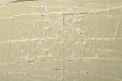 Karishma – Sage Green Satin Silk Saree with Silver Embroidery 141