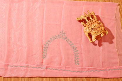 Sitara – Peach Sequin Chiffon Saree 143