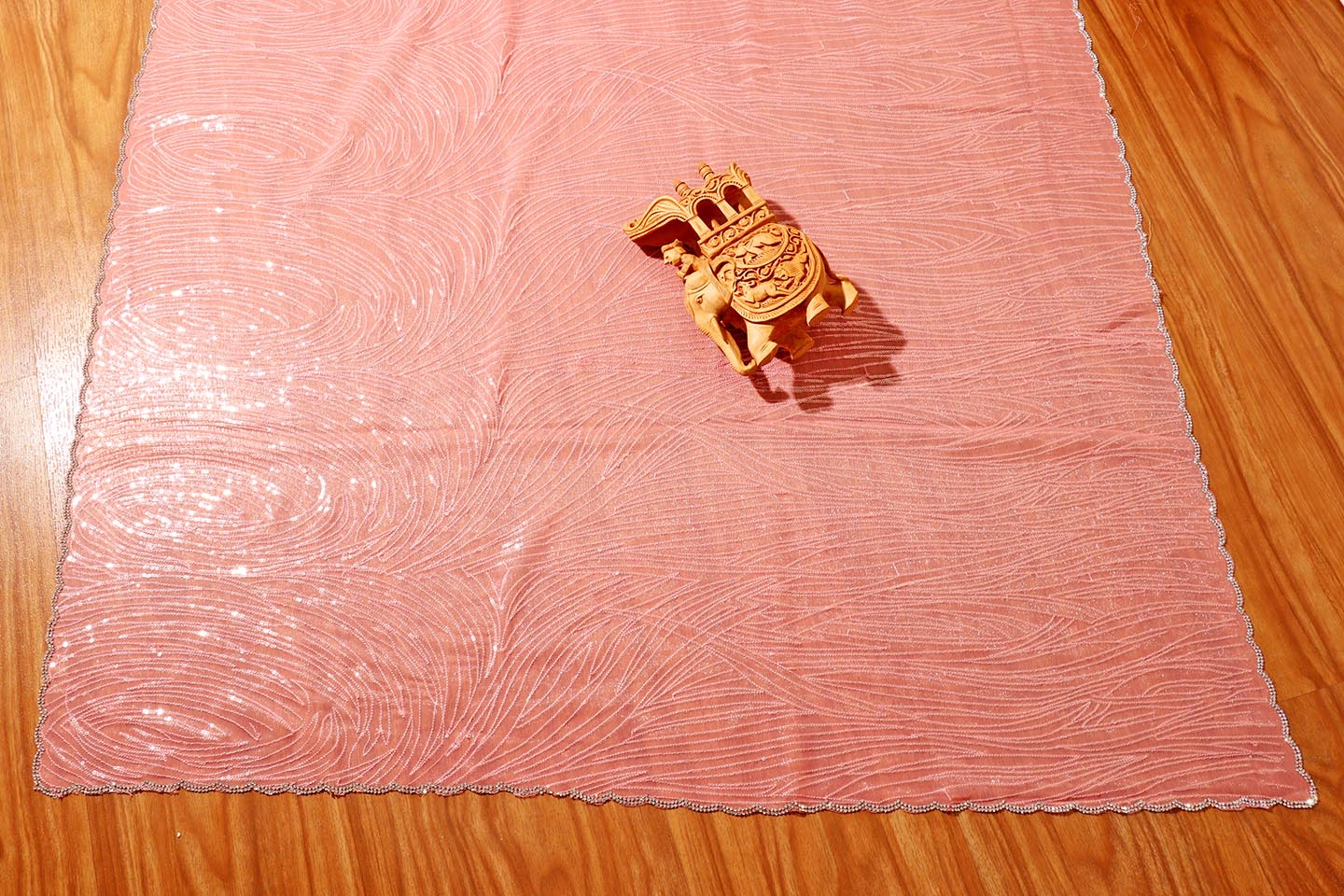 Sitara – Peach Sequin Chiffon Saree 143