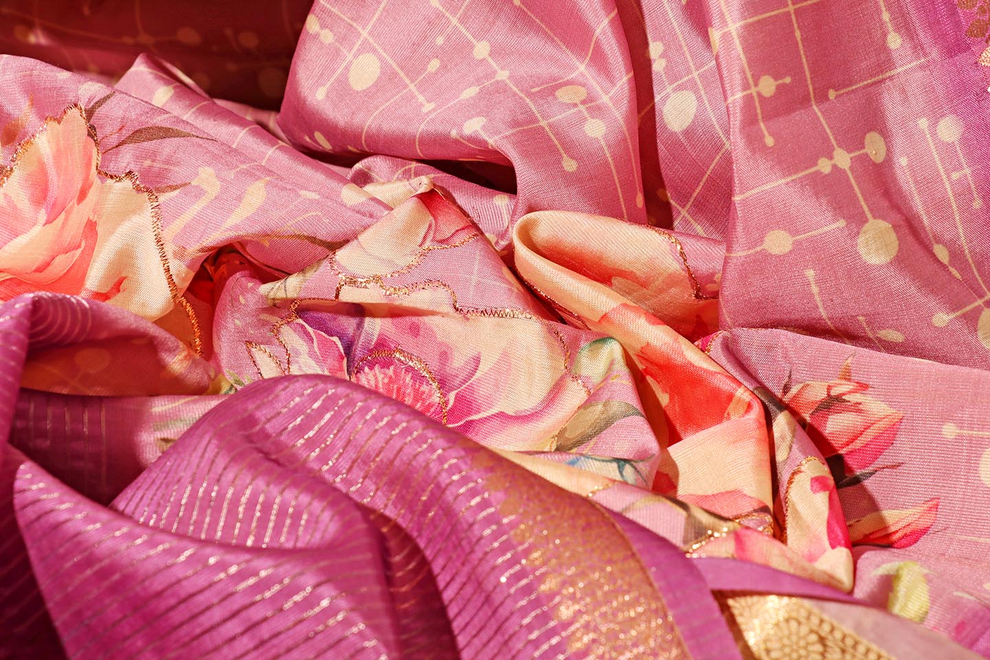 Phoolvati – Mauve Soft Silk Saree with Floral Digital Print 144