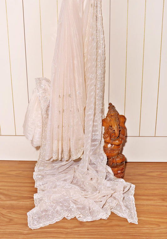 Amarya - A Marble Chiffon Saree with Swarovski Crystals 148