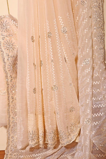 Amarya - A Marble Chiffon Saree with Swarovski Crystals 148