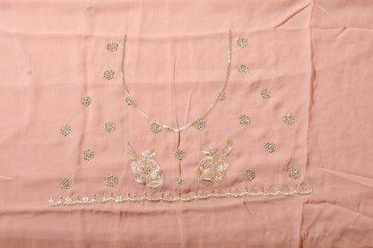 Naureh - A Pink Blush Flowy Georgette with  with Swarovski crystals  150