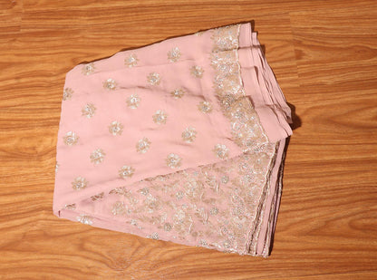 Naureh - A Pink Blush Flowy Georgette with  with Swarovski crystals  150
