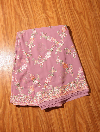 Malvika - A Soft Mauve Georgette Saree 151