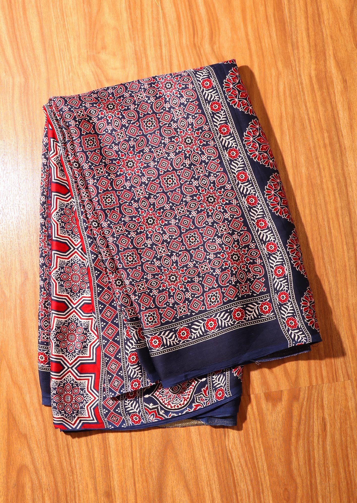 Sindhura - A Modal Silk with Ajrakh Print Saree 152