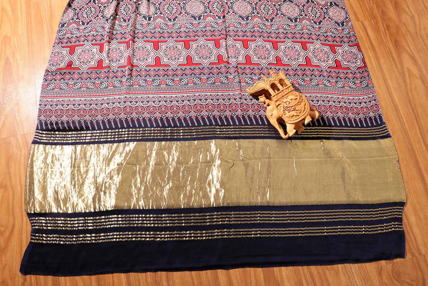 Sindhura - A Modal Silk with Ajrakh Print Saree 152