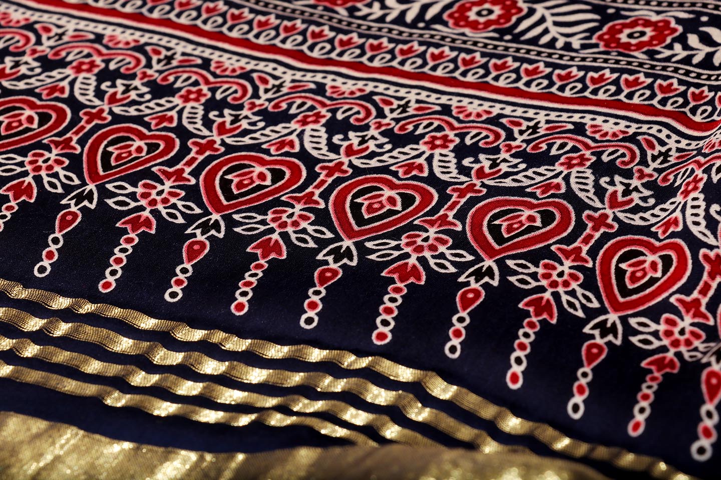 Sindhura - A Modal Silk with Ajrakh Print Saree 152
