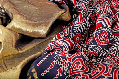 Sindhura - A Modal Silk with Ajrakh Print Saree 152