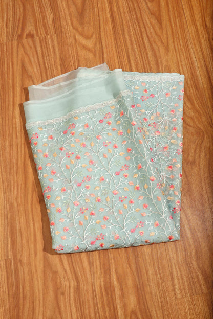 Phoolkariya - A Sheer Pastel Chiffon Saree 154
