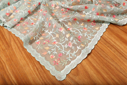 Phoolkariya - A Sheer Pastel Chiffon Saree 154