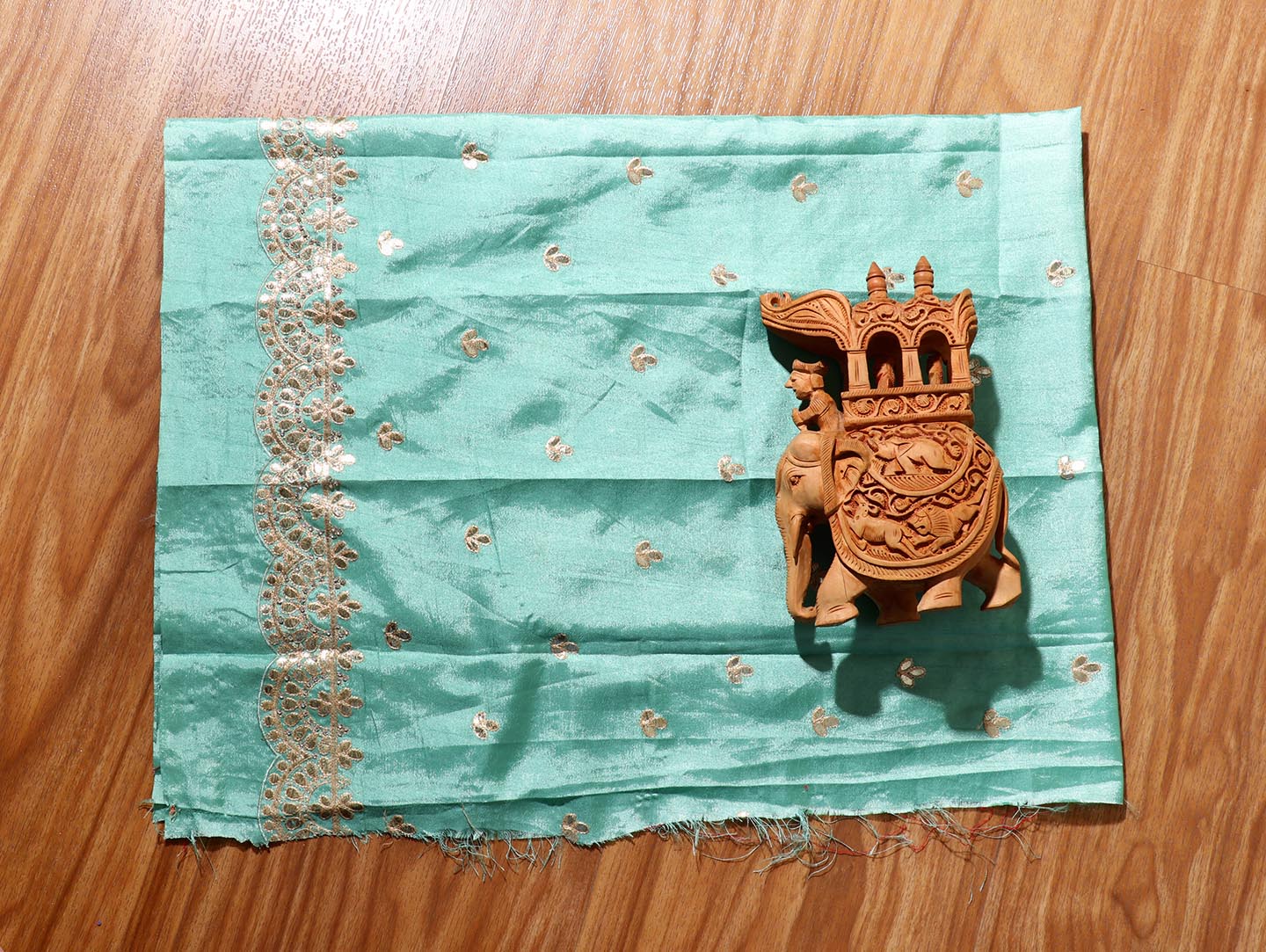 Mint Blush Shibori Banarasi Saree 203