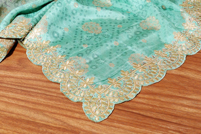 Mint Blush Shibori Banarasi Saree 203