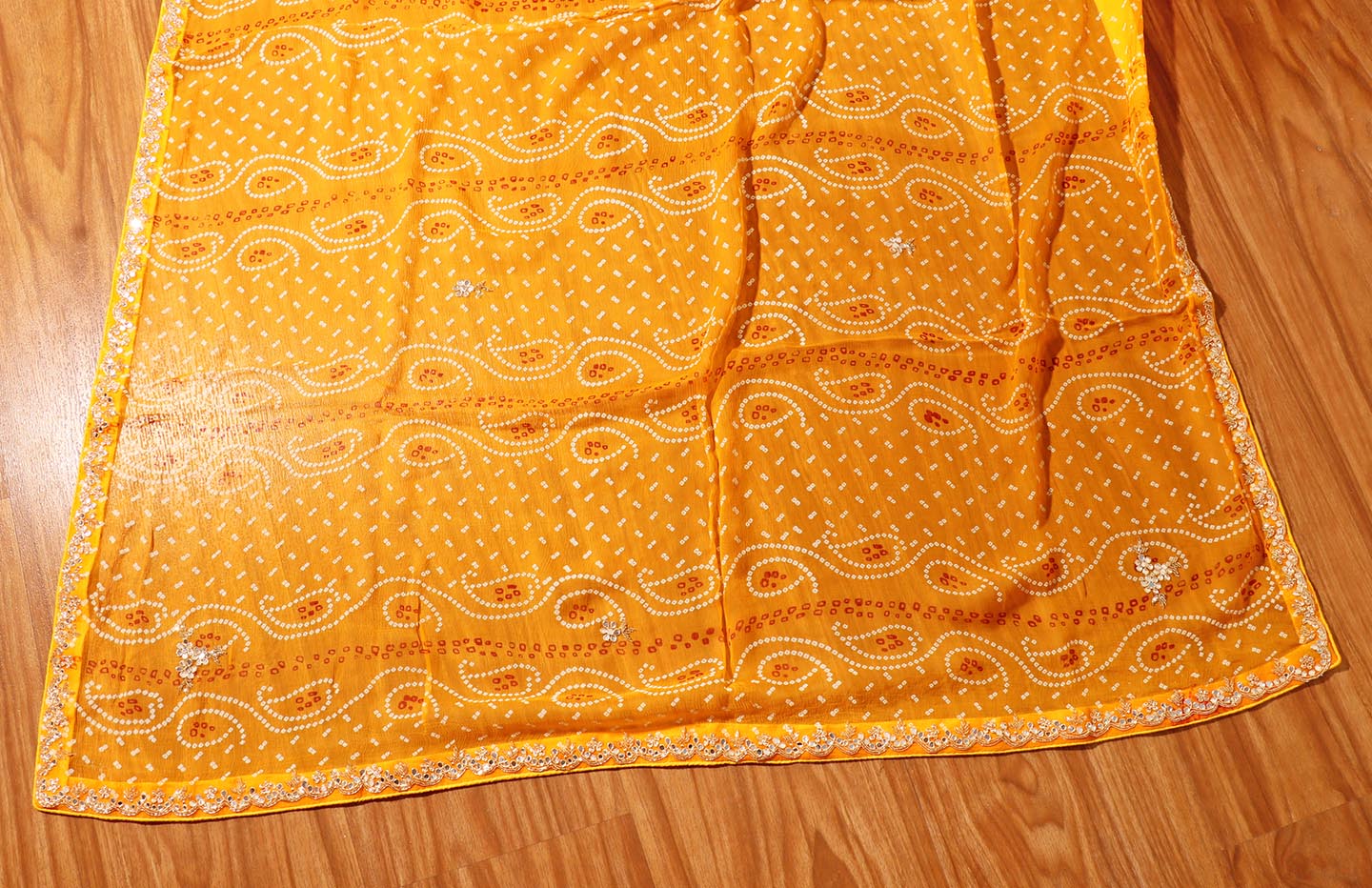 Marigold Radiance Bandhej Saree 204