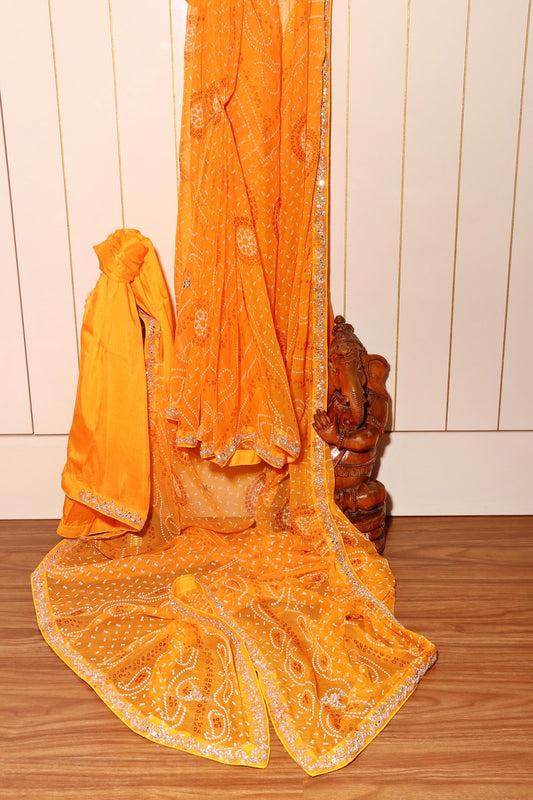Marigold Radiance Bandhej Saree 204