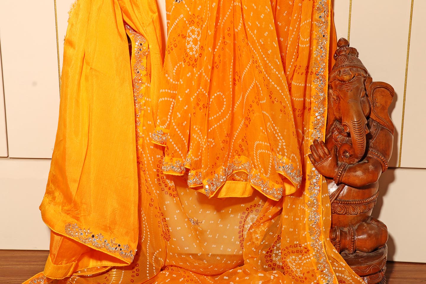 Marigold Radiance Bandhej Saree 204