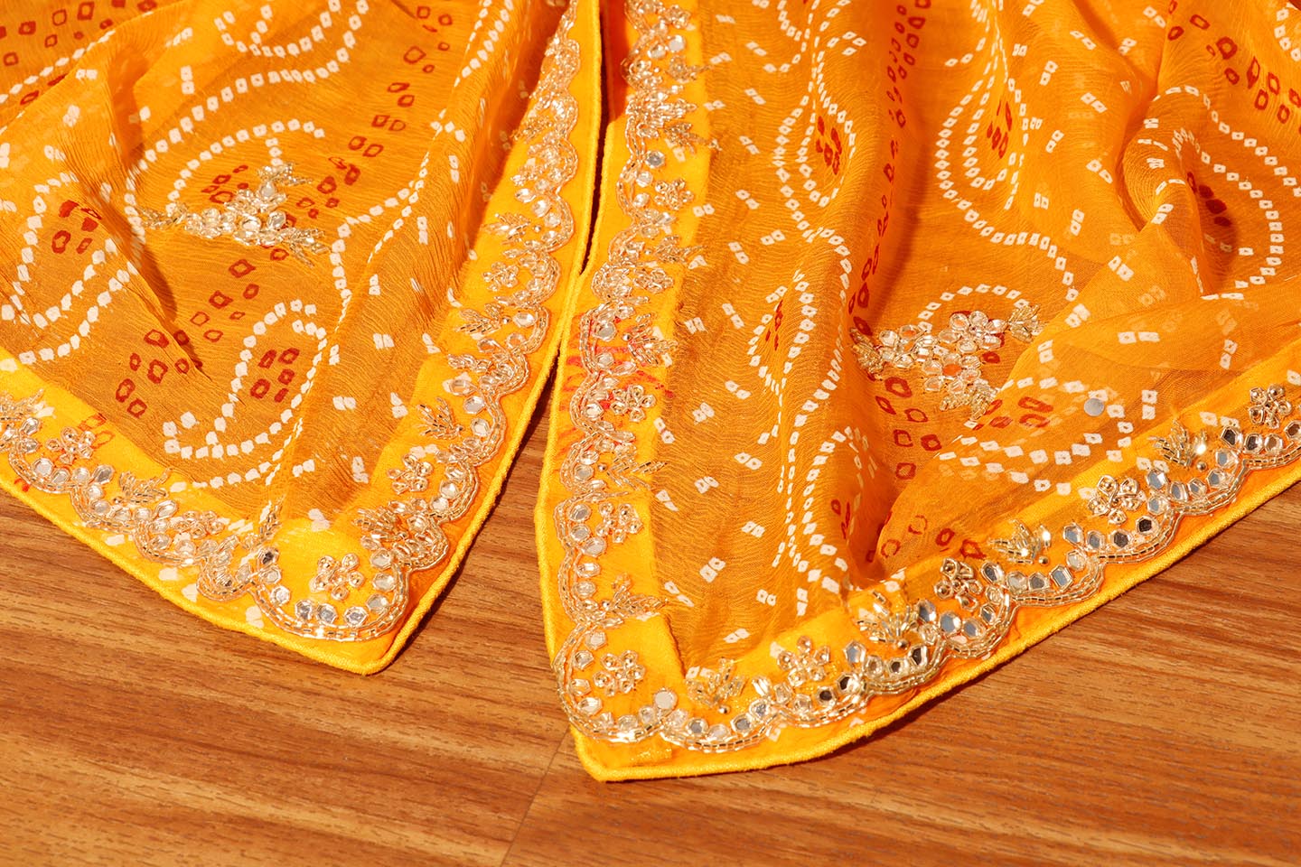 Marigold Radiance Bandhej Saree 204