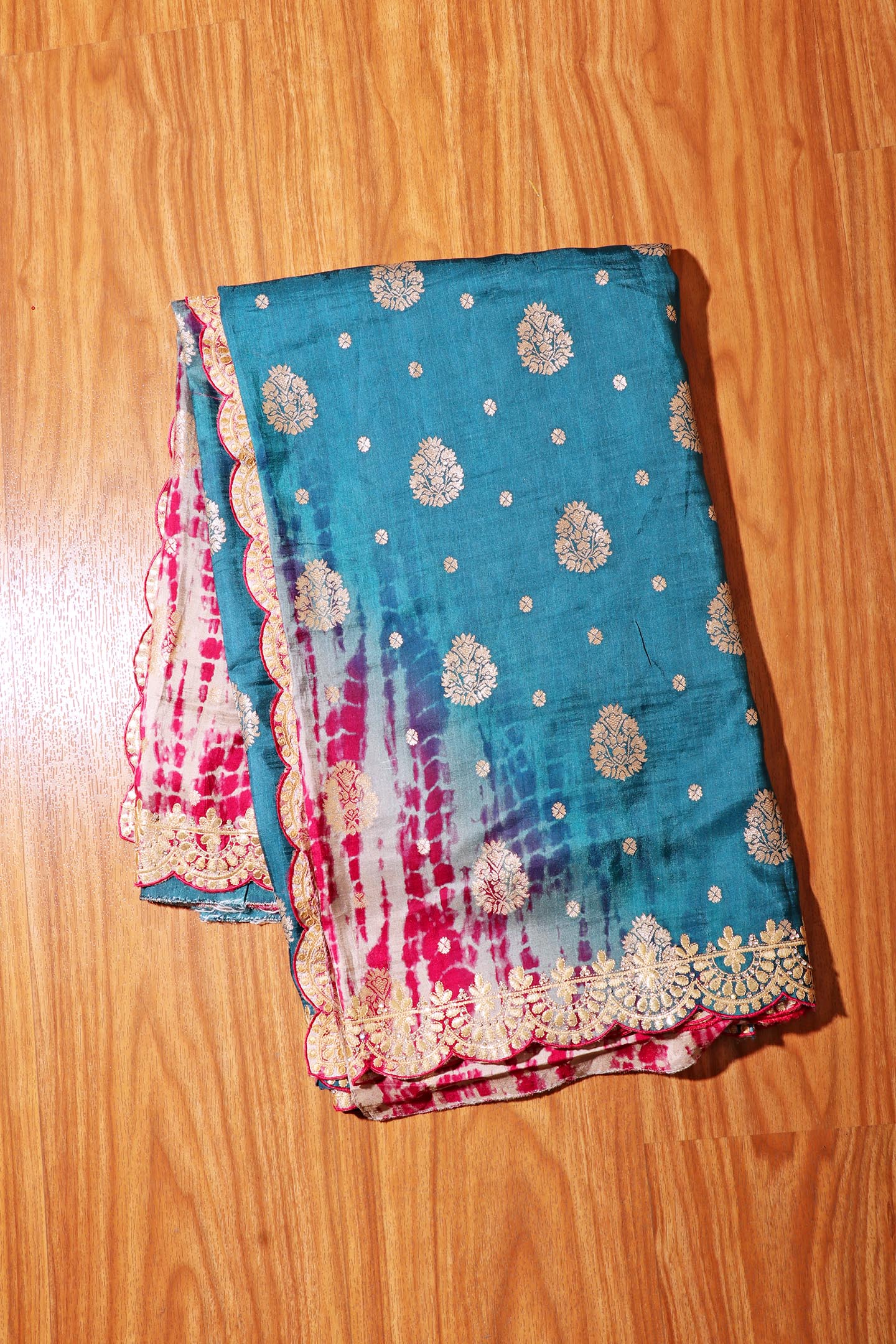 Teal Rose Shibori Elegance 205