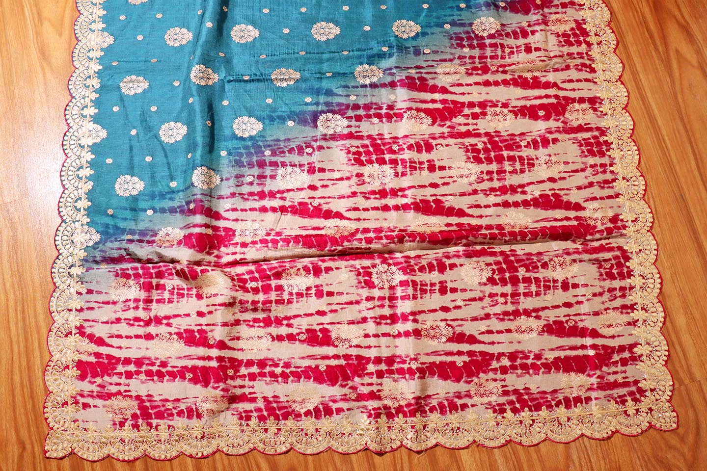 Teal Rose Shibori Elegance 205