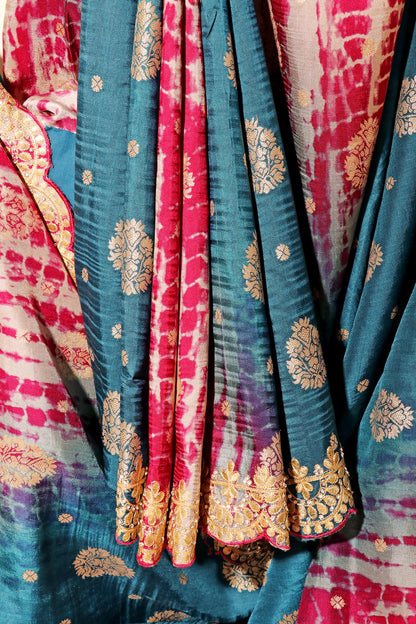 Teal Rose Shibori Elegance 205