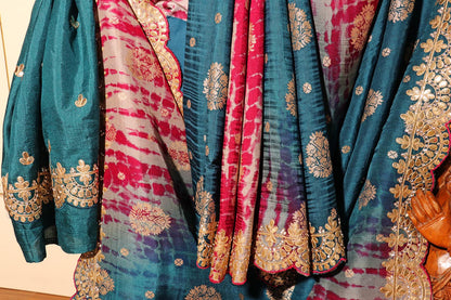 Teal Rose Shibori Elegance 205